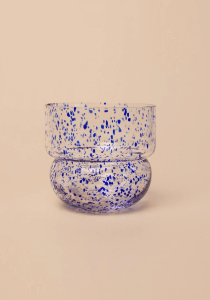 Zestaw 2 szklanek - kobaltowe kropki